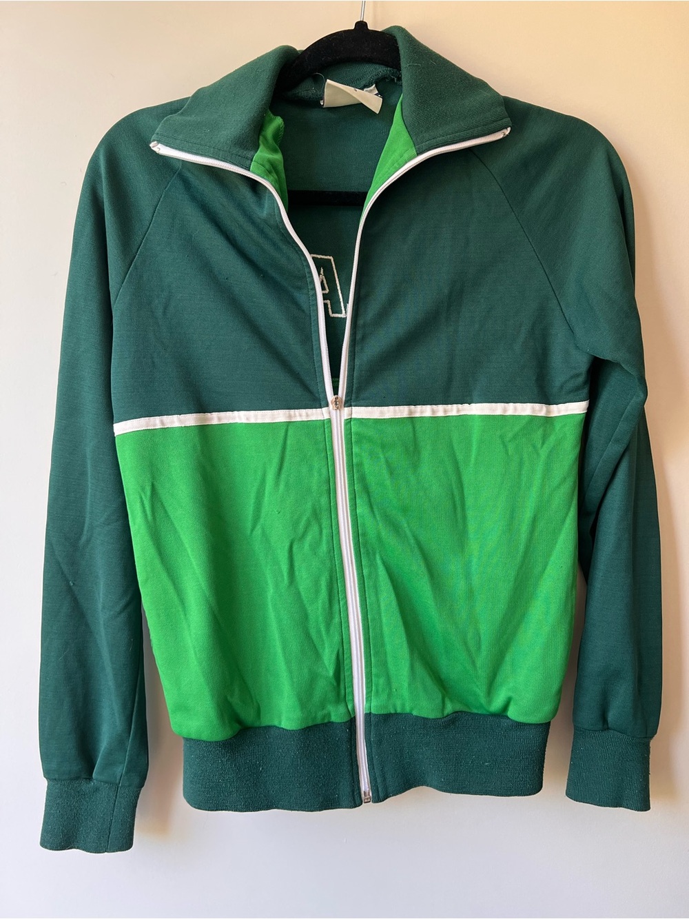 Vintage ACE Republic of Ireland Men's Futball Soccer Full Zip Jacket Green small